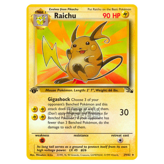 Pokemon - Fossil - Raichu - 29/62