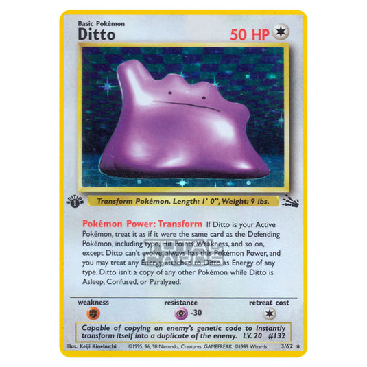 Pokemon - Fossil - Ditto - 3/62