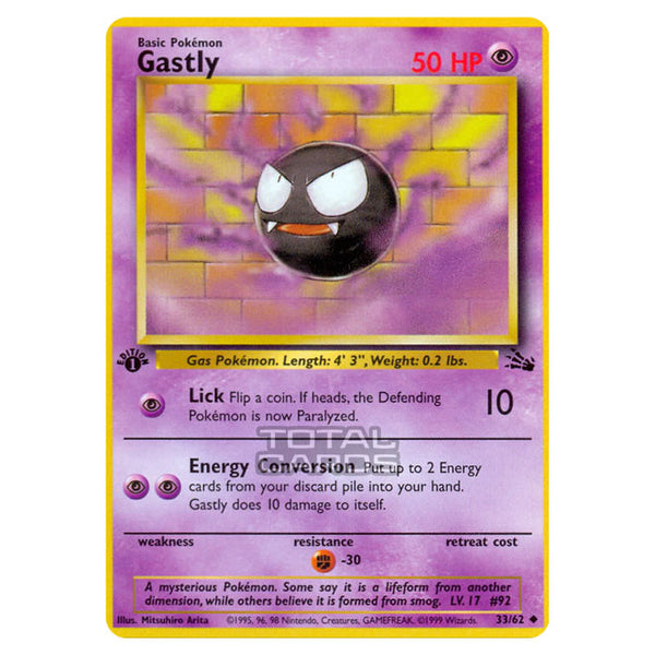1999 gastly pokemon card - Fossil - Chip:No Chip Storm Emerald Booster Box Discard 1 Psychic Energy Just want to double
