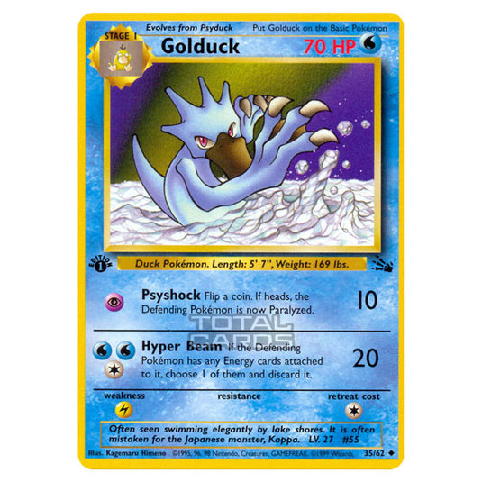 Pokemon - Fossil - Golduck - 35/62