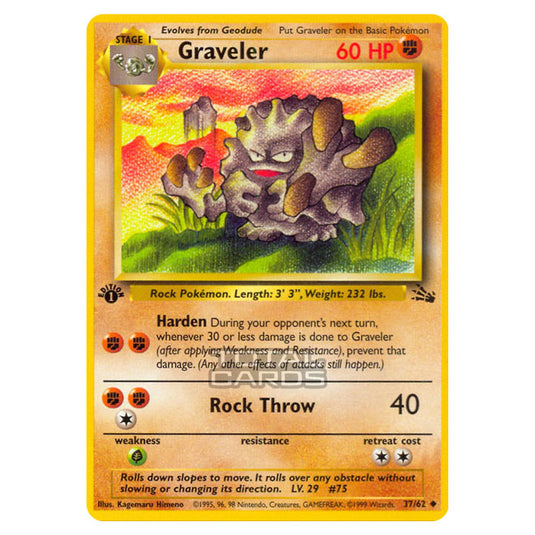 Pokemon - Fossil - Graveler - 37/62