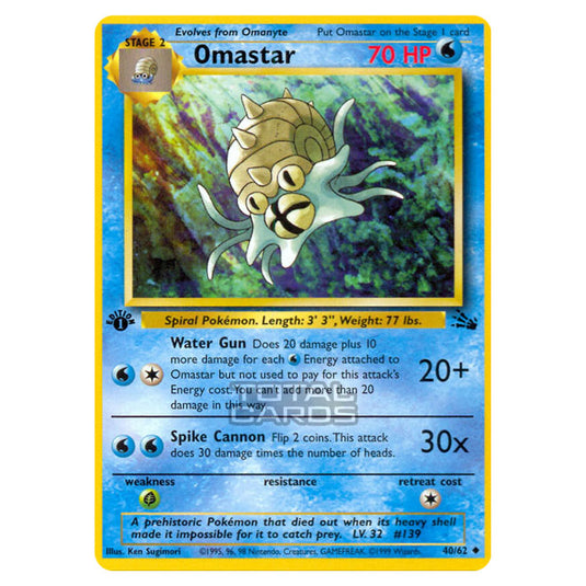 Pokemon - Fossil - Omastar - 40/62