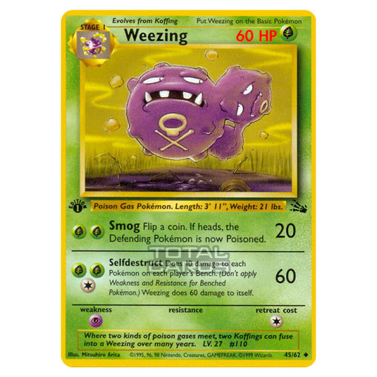 Pokemon - Fossil - Weezing - 45/62