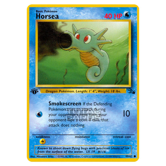 Pokemon - Fossil - Horsea - 49/62