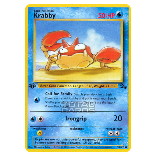 Pokemon - Fossil - Krabby - 51/62