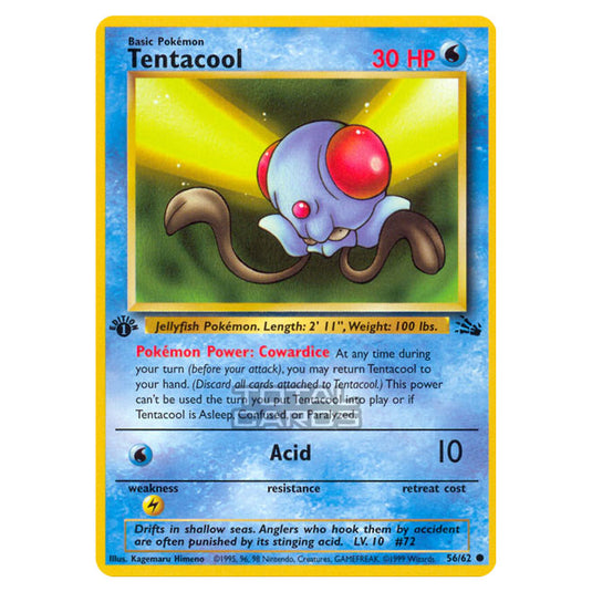 Pokemon - Fossil - Tentacool - 56/62