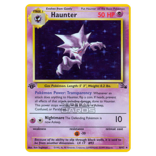 Pokemon - Fossil - Haunter - 6/62