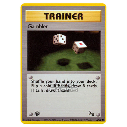 Pokemon - Fossil - Gambler - 60/62