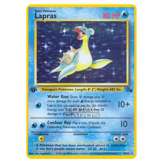 Pokemon - Fossil - Lapras - 10/62