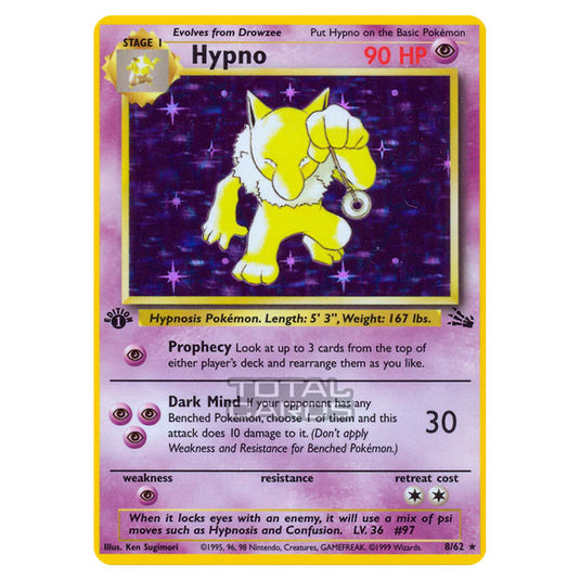 Pokemon - Fossil - Hypno - 8/62