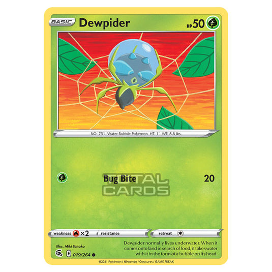 Pokemon - Sword & Shield - Fusion Strike - Dewpider - 019/264