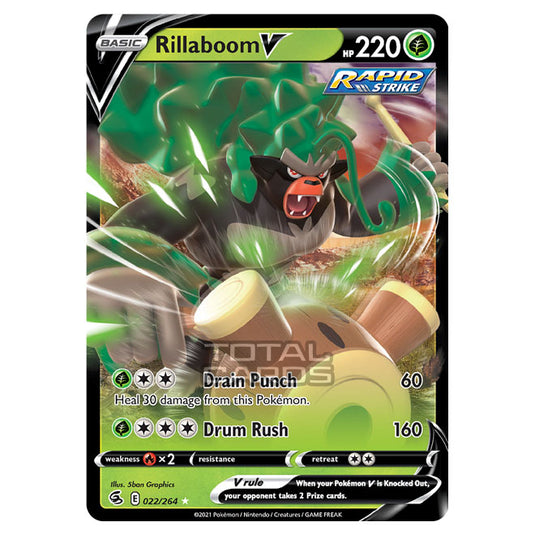 Pokemon - Sword & Shield - Fusion Strike - Rillaboom V - 022/264