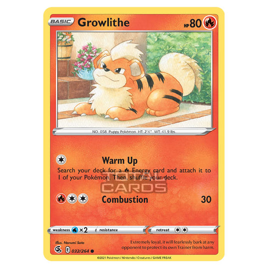 Pokemon - Sword & Shield - Fusion Strike - Growlithe - 032/264