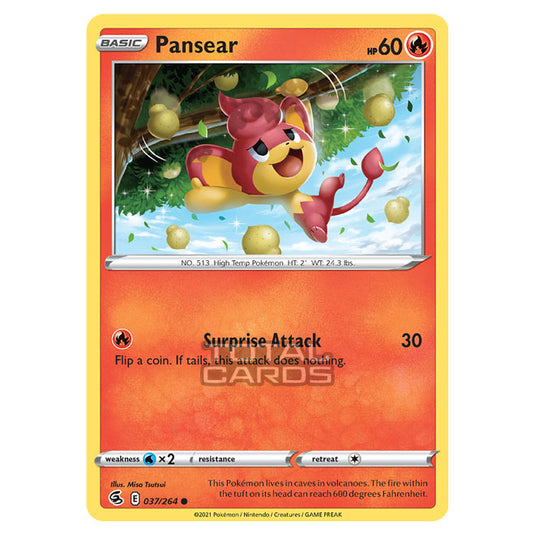 Pokemon - Sword & Shield - Fusion Strike - Pansear - 037/264