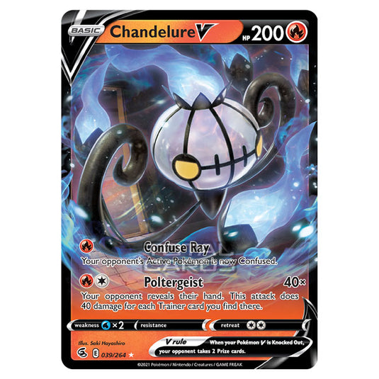 Pokemon - Sword & Shield - Fusion Strike - Chandelure V - 039/264