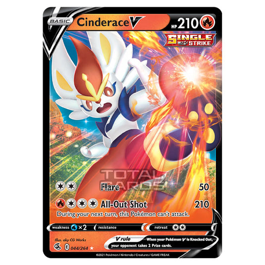 Pokemon - Sword & Shield - Fusion Strike - Cinderace V - 044/264