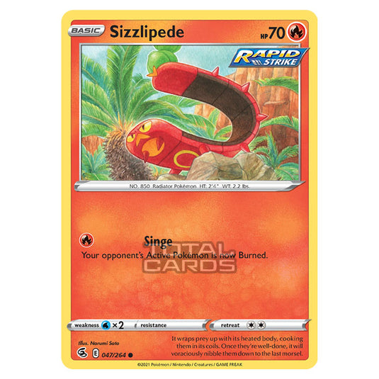 Pokemon - Sword & Shield - Fusion Strike - Sizzlipede - 047/264