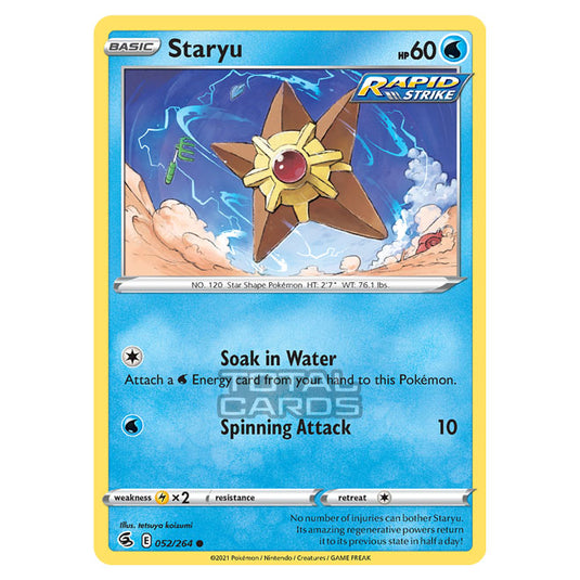 Pokemon - Sword & Shield - Fusion Strike - Staryu - 052/264