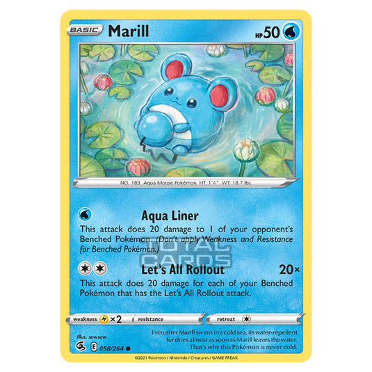 Pokemon - Sword & Shield - Fusion Strike - Marill - 058/264