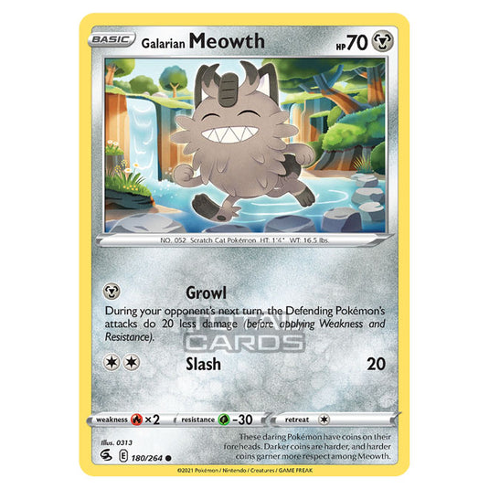 Pokemon - Sword & Shield - Fusion Strike - Galarian Meowth - 180/264