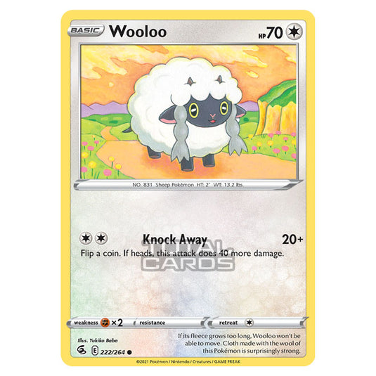 Pokemon - Sword & Shield - Fusion Strike - Wooloo - 222/264