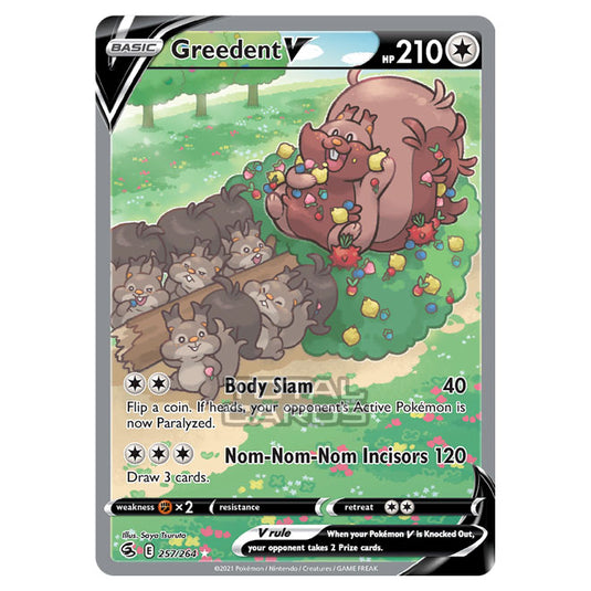 Pokemon - Sword & Shield - Fusion Strike - Greedent V - 257/264 Pokemon - Sword & Shield - Fusion Strike - Greedent V - 257/264