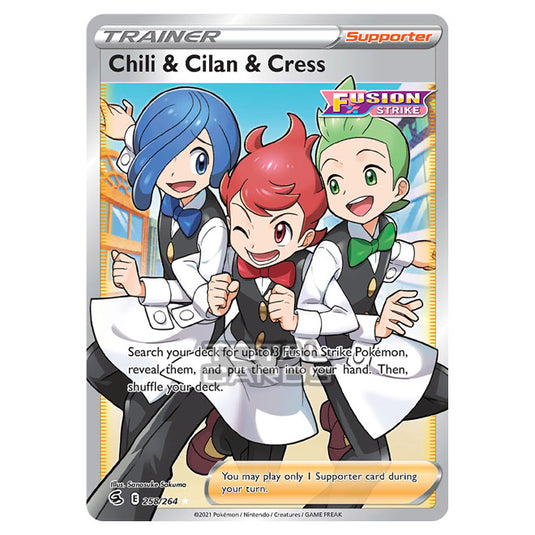 Pokemon - Sword & Shield - Fusion Strike - Chili & Cilan & Cress - 258/264