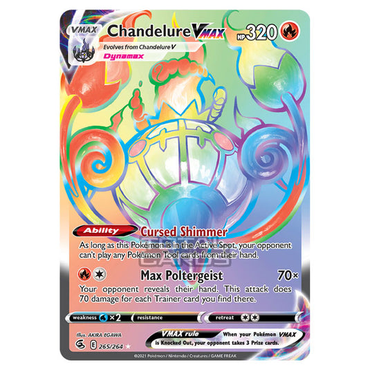 Pokemon - Sword & Shield - Fusion Strike - Chandelure VMAX - 265/264