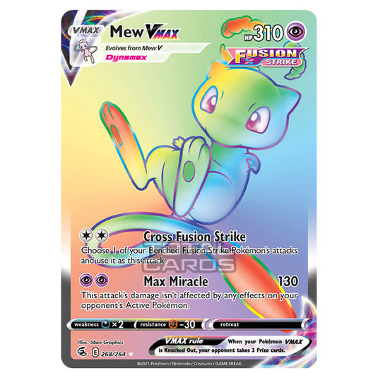 Pokemon - Sword & Shield - Fusion Strike - Mew VMAX - 268/264 Pokemon - Sword & Shield - Fusion Strike - Mew VMAX - 268/264