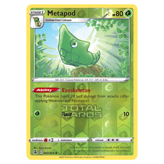 Pokemon - Sword & Shield - Fusion Strike - Metapod - 002/264 - (Reverse Holo)