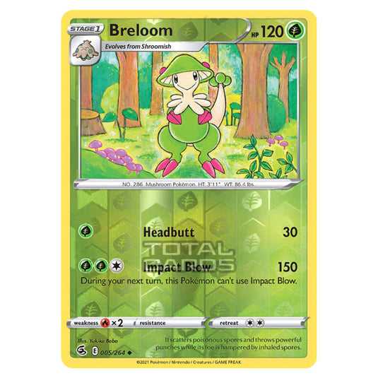 Pokemon - Sword & Shield - Fusion Strike - Breloom - 005/264 - (Reverse Holo)