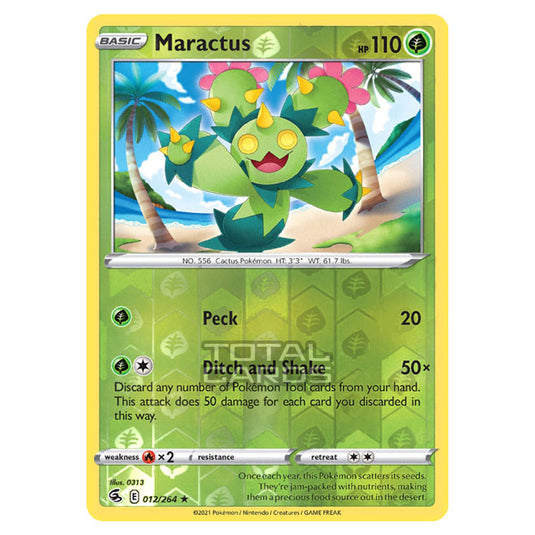 Pokemon - Sword & Shield - Fusion Strike - Maractus - 012/264 - (Reverse Holo)