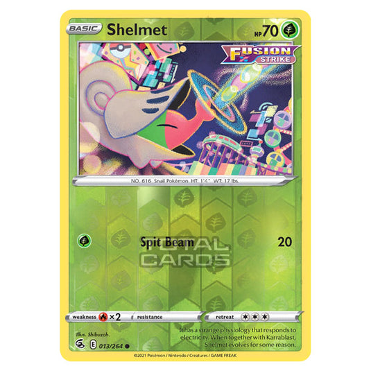 Pokemon - Sword & Shield - Fusion Strike - Shelmet - 013/264 - (Reverse Holo)