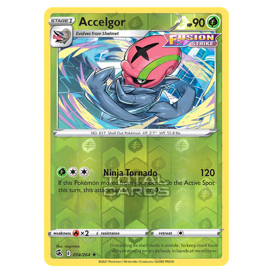 Pokemon - Sword & Shield - Fusion Strike - Accelgor - 014/264 - (Reverse Holo)