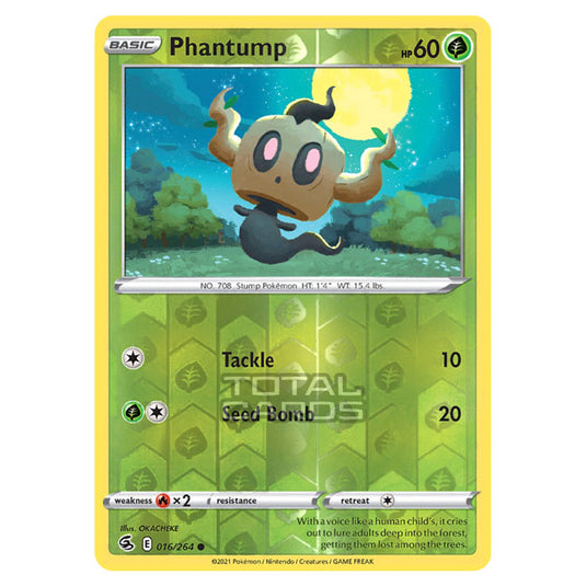 Pokemon - Sword & Shield - Fusion Strike - Phantump - 016/264 - (Reverse Holo)