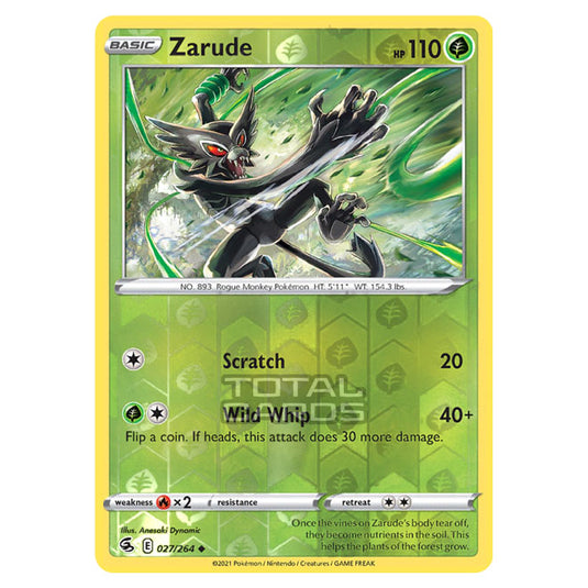 Pokemon - Sword & Shield - Fusion Strike - Zarude - 027/264 - (Reverse Holo)