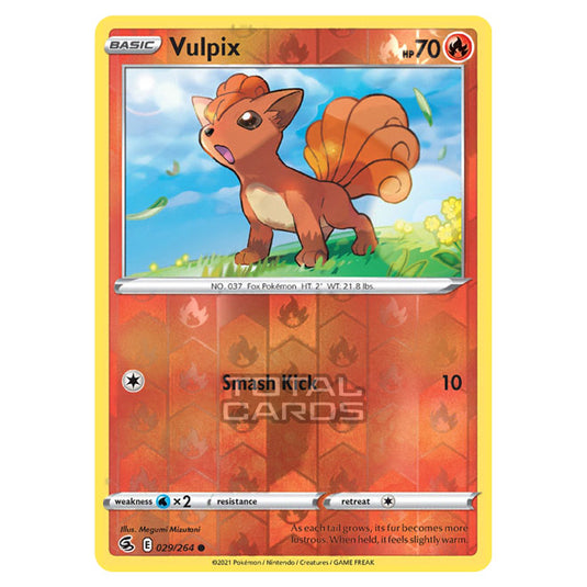 Pokemon - Sword & Shield - Fusion Strike - Vulpix - 029/264 - (Reverse Holo)