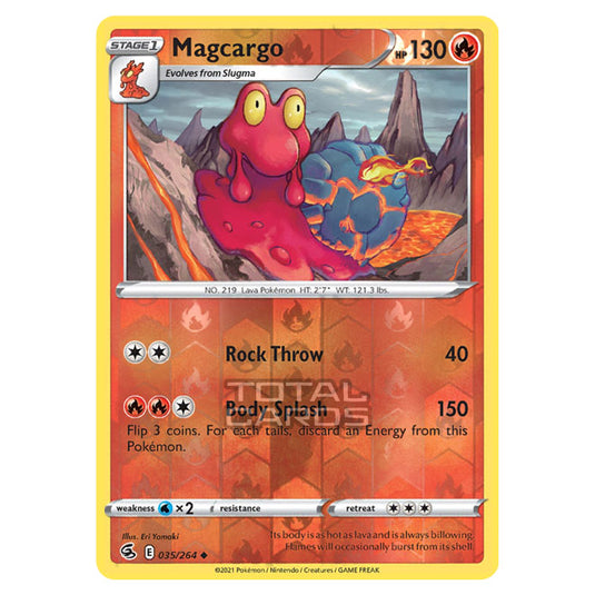 Pokemon - Sword & Shield - Fusion Strike - Magcargo - 035/264 - (Reverse Holo)