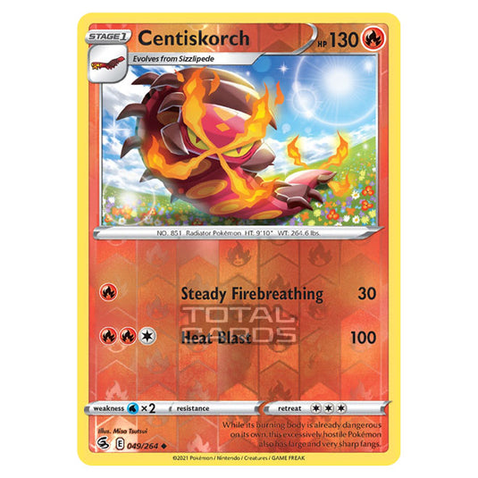 Pokemon - Sword & Shield - Fusion Strike - Centiskorch - 049/264 - (Reverse Holo)