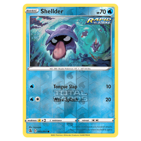 Pokemon - Sword & Shield - Fusion Strike - Shellder - 050/264 - (Reverse Holo)