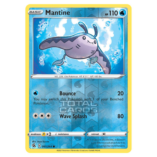 Pokemon - Sword & Shield - Fusion Strike - Mantine - 061/264 - (Reverse Holo)