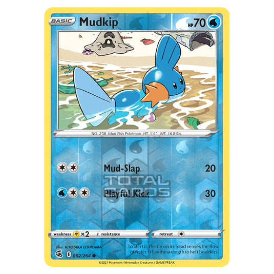 Pokemon - Sword & Shield - Fusion Strike - Mudkip - 062/264 - (Reverse Holo)