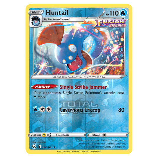 Pokemon - Sword & Shield - Fusion Strike - Huntail - 066/264 - (Reverse Holo)