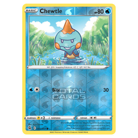 Pokemon - Sword & Shield - Fusion Strike - Chewtle - 080/264 - (Reverse Holo)