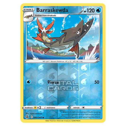 Pokemon - Sword & Shield - Fusion Strike - Barraskewda - 083/264 - (Reverse Holo)