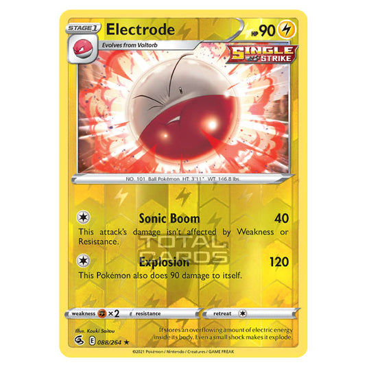 Pokemon - Sword & Shield - Fusion Strike - Electrode - 088/264 - (Reverse Holo)