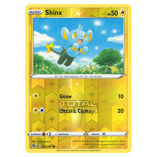 Pokemon - Sword & Shield - Fusion Strike - Shinx - 091/264 - (Reverse Holo)