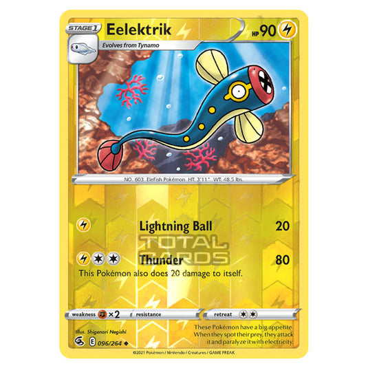 Pokemon - Sword & Shield - Fusion Strike - Eelektrik - 096/264 - (Reverse Holo)