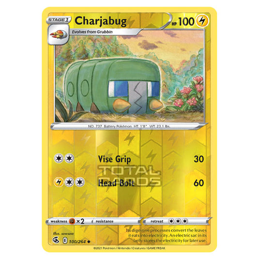 Pokemon - Sword & Shield - Fusion Strike - Charjabug - 100/264 - (Reverse Holo)