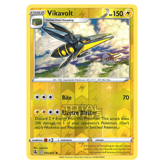 Pokemon - Sword & Shield - Fusion Strike - Vikavolt - 101/264 - (Reverse Holo)